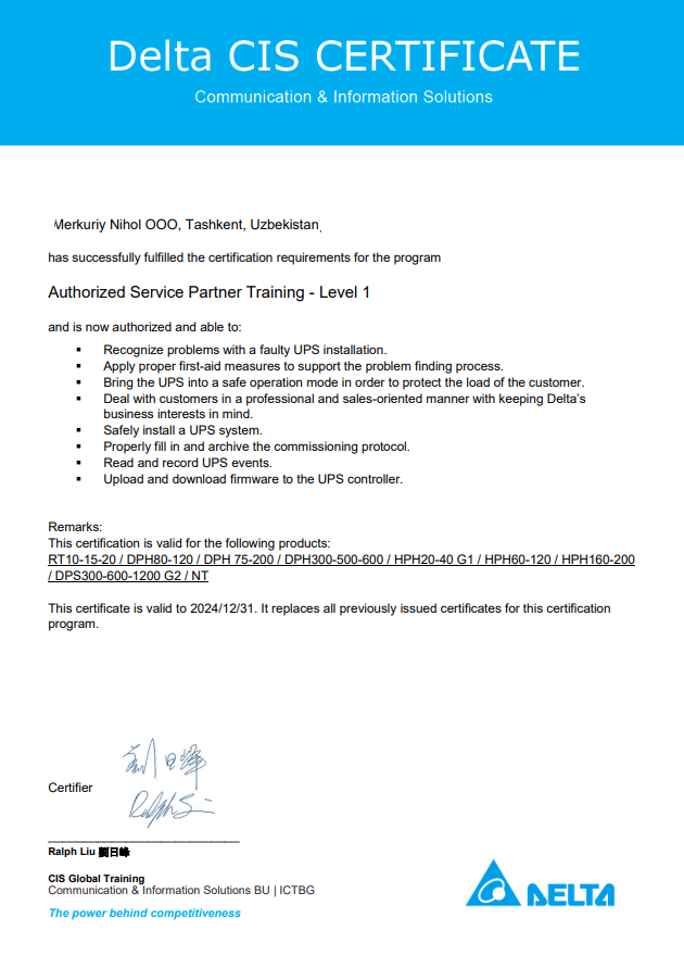 sertifikat Delta.